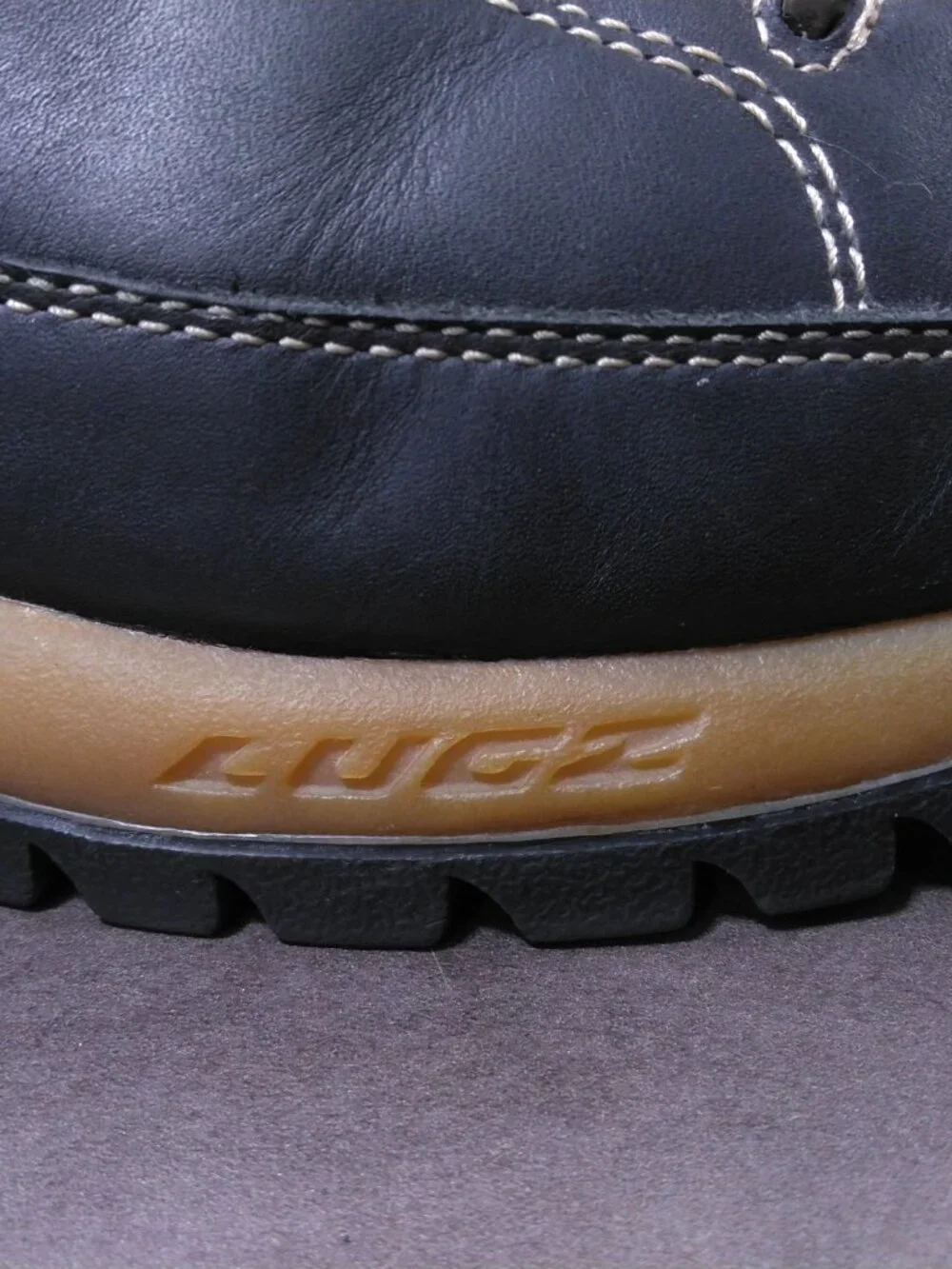 LUGZ Shoes Mens SIZE 10.5 ZCS 2000 COMPOUND Leather Boot SNEAKERS Black Gum VTG